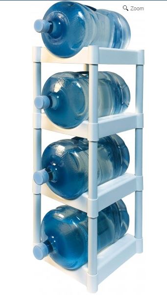 4-Bottle 5-Gallon Water Bottle Storage Rack